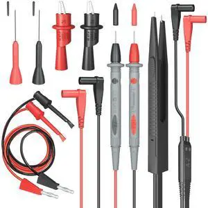 KEHIPI Electrical Multimeter Test Leads Set with Alligator Clips Test Hook Test Probes Lead Professional Kit 1000V 10A CAT.II KEHIPI Electrical Multimeter Test Leads Set with Alligator Clips Test Hook Test Probes Lead Professional Kit 1000V 10A CAT.II
