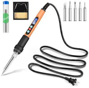KEHIPI Soldering Iron Kit, 90W 110V Soldering Iron LCD Adjustable Temperature 356-896, Welding Tools Solder Iron Pen with 5pc Tips, Solder Wire, Stand, Auto Sleep, Fast Heating, Electronic Repair KEHIPI Soldering Iron Kit, 90W 110V Soldering Iron LCD Adjustable Temperature 356-896, Welding Tools Solder Iron Pen with 5pc Tips, Solder Wire, Stand, Auto Sleep, Fast Heating, Electronic Repair