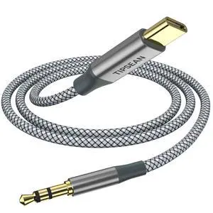 KEHIPI USB C to 3.5mm Audio Aux Jack Cable, Type C to 3.5mm Headphone Car Stereo Cord Compatible with iPhone 15 Pro Max 15 Plus, Samsung Galaxy S21~24 Note 20, Pixel 4 5 XL, iPad Pro (Grey, 3.3Ft)