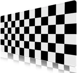 KEHIPI Desk Mat Mouse Pad Protector, Large Gaming Non-Slip Computer Laptop Blotter, Stitched Edges Keyboard Mat, 35.4" x 15.7" Extended Mousepad, Black White Checkerboard KEHIPI Desk Mat Mouse Pad Protector, Large Gaming Non-Slip Computer Laptop Blotter, Stitched Edges Keyboard Mat, 35.4" x 15.7" Extended Mousepad, Black White Checkerboard