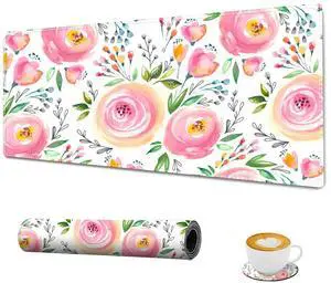 KEHIPI Extended Gaming Mouse Pad Mat- Large Desk Mat Non-Slip Rubber Base Computer Desktop Laptop Keyboard Mouse Mat Stitched Edges, 35.1x15.75 inch XXL Waterproof Mousepad for Work & Game, Lovely KEHIPI Extended Gaming Mouse Pad Mat- Large Desk Mat Non-Slip Rubber Base Computer Desktop Laptop Keyboard Mouse Mat Stitched Edges, 35.1x15.75 inch XXL Waterproof Mousepad for Work & Game, Lovely