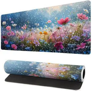 KEHIPI Gaming Mouse Pad Desk Pad,Extended Big Mouse Pad,31.5x11.8 Inch Long Computer Keyboard Mouse Mat Mousepad with 3mm Non-Slip Base and Stitched Edge for Gaming and Office (Flowering shrubs) KEHIPI Gaming Mouse Pad Desk Pad,Extended Big Mouse Pad,31.5x11.8 Inch Long Computer Keyboard Mouse Mat Mousepad with 3mm Non-Slip Base and Stitched Edge for Gaming and Office (Flowering shrubs)