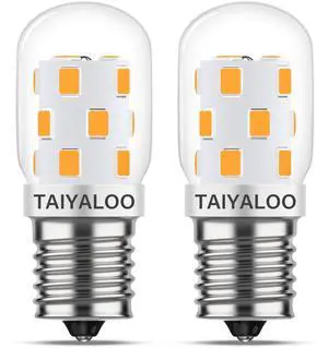 KEHIPI LED Microwave Light Bulb Over Stove Appliance 8206232A 40W Incandescent Equivalent,E17 LED Bulb Dimmable for Refrigerator, Range Hood, 3W 380LM Warm White 3000K, T7 Intermediate Base, Pack of 2