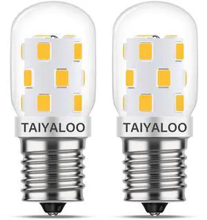 KEHIPI LED Microwave Light Bulbs Under Hood 40W Equivalent, E17 LED Bulb Dimmable for Stove Top, Refrigerator, Appliance, Range Hood, 4000K Natural White, 120V 3W 380LM, E17 Intermediate Base, Pack