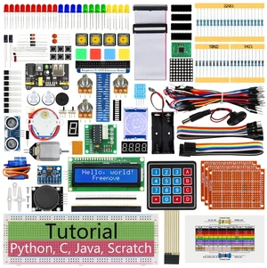 Freenove Ultimate Starter Kit for Raspberry Pi 5 4 Zero 2 W (NOT Included) | 5 Sets of Code Python C Java Scratch Processing, 962-Page Detailed Tutorial, 128 Example Projects, 223 Items Freenove Ultimate Starter Kit for Raspberry Pi 5 4 Zero 2 W (NOT Included) | 5 Sets of Code Python C Java Scratch Processing, 962-Page Detailed Tutorial, 128 Example Projects, 223 Items