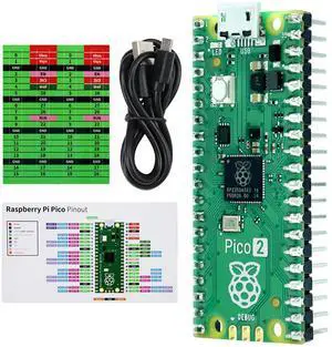 KEHIPI Raspberry Pi Pico 2 Board Pre-Soldered Header, Dual Arm Cortex-M33 and Dual Hazard3 RISC-V Microcontroller, Development Board, Tutorial Example Projects KEHIPI Raspberry Pi Pico 2 Board Pre-Soldered Header, Dual Arm Cortex-M33 and Dual Hazard3 RISC-V Microcontroller, Development Board, Tutorial Example Projects