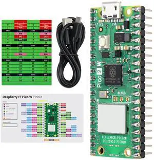 KEHIPI Raspberry Pi Pico 2 W Board Pre-Soldered Header, Dual Arm Cortex-M33 and Dual Hazard3 RISC-V Microcontroller, Development Board, Tutorial Example Projects KEHIPI Raspberry Pi Pico 2 W Board Pre-Soldered Header, Dual Arm Cortex-M33 and Dual Hazard3 RISC-V Microcontroller, Development Board, Tutorial Example Projects