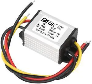 KEHIPI 12v to 3.7v Buck Converter, DC 8-35V to 3.7V 3A 11W Voltage Regulator Board Power Supply Module, 5V 6V 9V 12V 24V Waterproof Car Volt Step Down Buck Converter KEHIPI 12v to 3.7v Buck Converter, DC 8-35V to 3.7V 3A 11W Voltage Regulator Board Power Supply Module, 5V 6V 9V 12V 24V Waterproof Car Volt Step Down Buck Converter