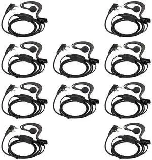 KEHIPI Case of 10, Two Way Radio Earpiece with Mic Single Wire Earhook Headset for RT22 RT21 RT68 RT68H H777 H777H RT86A RT86S, Compatible with Pxton Baofeng BF-888S BF-T26 Kenwood Walkie Talkies KEHIPI Case of 10, Two Way Radio Earpiece with Mic Single Wire Earhook Headset for RT22 RT21 RT68 RT68H H777 H777H RT86A RT86S, Compatible with Pxton Baofeng BF-888S BF-T26 Kenwood Walkie Talkies