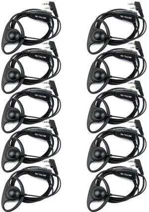 KEHIPI Case of 10, Walkie Talkies Earpiece with Mic 2 Pin D-Type Headset for H-777 RT22 RT21 RT86S, Compatible with Pxton Kenwood Baofeng BF-888S Walkie Talkies, Walkie Talkie Earpiece(10 Pack) KEHIPI Case of 10, Walkie Talkies Earpiece with Mic 2 Pin D-Type Headset for H-777 RT22 RT21 RT86S, Compatible with Pxton Kenwood Baofeng BF-888S Walkie Talkies, Walkie Talkie Earpiece(10 Pack)
