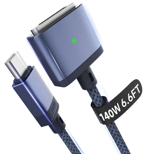 KEHIPI Magnetic 3 Cable USB-C 6.6FT Compatible with M4/M3/M2 MacBook Air Pro Charger, 140W Magnetic Safe 3 Cable for MacBook Air (13"/15" 2025/2024/2023/2022), Pro (16"/14" 2024/2023/2021), Blue KEHIPI Magnetic 3 Cable USB-C 6.6FT Compatible with M4/M3/M2 MacBook Air Pro Charger, 140W Magnetic Safe 3 Cable for MacBook Air (13"/15" 2025/2024/2023/2022), Pro (16"/14" 2024/2023/2021), Blue