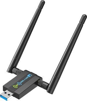 KEHIPI Wireless USB WiFi Adapter for PC: 1300Mbps WiFi USB, 802.11AC WiFi Adapter for Desktop PC, Dual Band WiFi Dongle Wireless Adapter for Windows11/10/8/7/Vista/XP, USB Computer Network Adapters