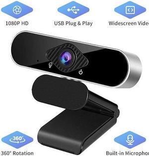 KEHIPI Full HD 1080p Webcam, Webcam with Microphone Streaming Computer Web Cam for PC Laptop Desktop 360 Degree Rotation Computer Camera Highly Compatible with Win10/8/8.1/7/XP Linux Mac