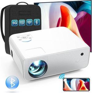 KEHIPI Electric-Focus Projector 5G WiFi and 5.1 Bluetooth 4K-Support:500 ANSI Native 1080P 19000L 450'' Outdoor Portable Projector, ±50°4P/4D Keystone&50% Zoom, Full Sealed Optical Home Projector