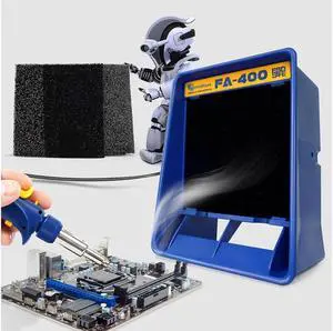 KEHIPI Fume Extractor Anti-ESD Solder Smoke Absorber Portable Filter for Soldering DIY Fan Extraction Equipment with Spare Activated Carbon for Brazing Welding Soldering, Fume Prevention Remover