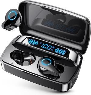 KEHIPI Bluetooth Headphones Wireless Earbuds 132Hr Playtime Sports Ear Buds with 1800mAh Digital Display Charging Case IPX5 Waterproof Headset with Microphone Cordless Earphone for iPhone Android TV
