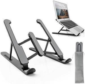 KEHIPI Laptop Stand, Computer Stand for Laptop, Aluminium Laptop Riser, Ergonomic Laptop Holder Compatible with MacBook Air Pro, Dell XPS, More 10-17 Inch Laptops Work from Home-Sliver Black