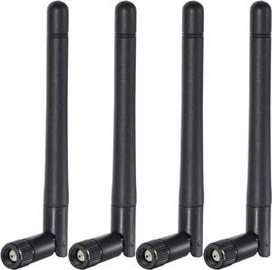 KEHIPI Dual Band WiFi Antenna 2.4GHz 5/5.8GHz 3dBi SMA Male Antenna(4-Pack) for Wireless Vedio Security IP Camera Recorder Surveillance Recorder Truck Trailer Rear View Backup Camera Reversing Monitor