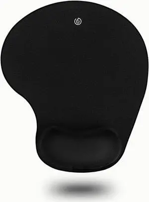 KEHIPI Mouse Pad, Soqool Ergonomic Mouse Pads with Comfortable Wrist Rest Support and Lycra Cloth, Non-Slip Base for Easy Typing Pain Relief, Durable and Washable, Classic Black