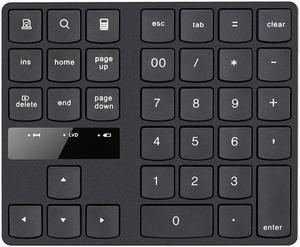 KEHIPI 2.4G USB Wireless Numeric Keypad 35 Keys Charging Digital Keyboard Notebook Laptop Mini Numpad