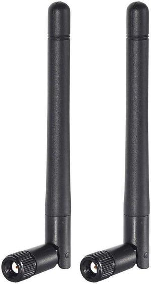 KEHIPI Dual Band WiFi 2.4GHz 5GHz 5.8GHz 3dBi MIMO RP-SMA Male Antenna (2-Pack) for WiFi Router Wireless Network Card USB Adapter Security IP Camera Video Surveillance Monitor
