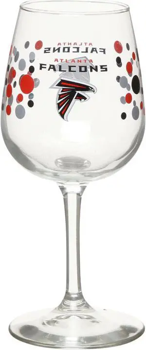 Atlanta Falcons Pokadot Wine Glass 12 Oz. 2 Pack