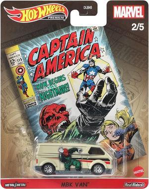 Hot Wheels Marvel Comics Pop Culture MBK Van Captain America Red Skull 2/5