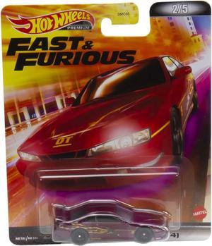 Hot Wheels Retro Entertainment Fast & Furious Case L Nissan Skyline (BNR34), Mitsubishi Eclipse, Nissan 240SX, Acura NSX, Nissan Skyline (BCNR33)