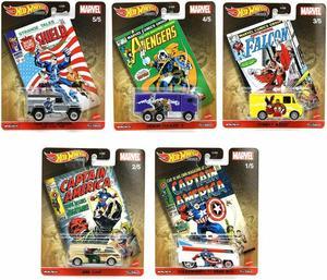 Hot Wheels Premium Pop Culture Marvel Comic Complete Set of 5