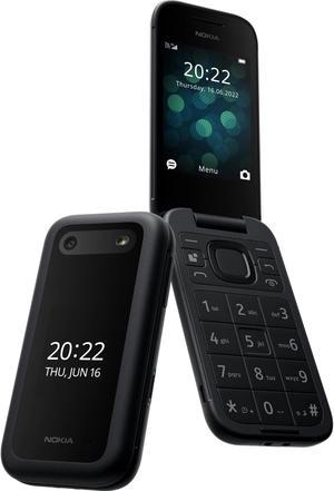 Nokia 2660 Flip Black Dual SIM 28TFT LCD 03MP FM radio 1450mAh Phone By FedEx