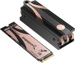 SABRENT Rocket 4 PLUS SSD with Heatsink 1TB PCIe Gen 4 NVMe M.2 2280 Internal Solid State Drive, Extreme Speed, Heat Management [SB-RKT4P-HTSP-1TB]