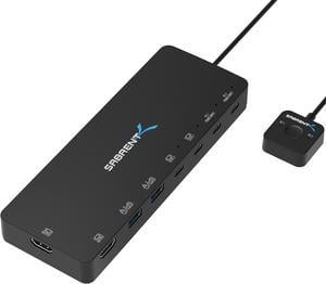 SABRENT USB Type C Dual KVM Switch with Power Delivery [USB-CKDH]
