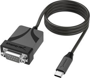 SABRENT USB-C to DB9 Serial RS-232 Adapter Cable 3FT, Prolific PL2303GS Chipset, USB 2.0, 1bps-12Mbps Baud Rate, for POS Terminals, Modems, GPS, Industrial Devices (CB-D9C3)
