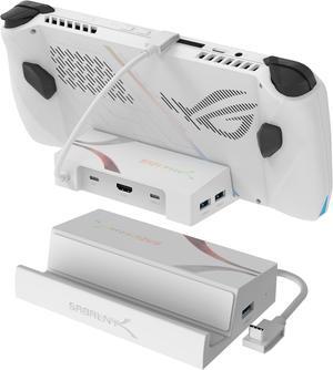 SABRENT Docking Station for Asus ROG Ally, 6-Port USB Type-C, 4K@60Hz HDMI, 5Gbps USB Ports, Power Delivery, Compact Design for Gaming (DS-RA6P)