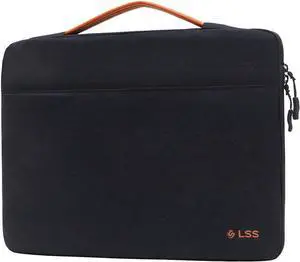 LSS Protective Laptop Sleeve Case with PU Leather Handle for Men/Women - Stylish & Durable Sleeve for 14-15.6 Laptops, Compatible with MacBook Air, Pro & More Black 14 in - 15.6 in