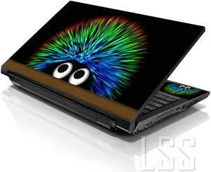 LSS 17 17.3 Inches Laptop Notebook Skin Sticker with 2 Wrist Pads - Reusable Cover Protector Vinyl Sticker Cover Decal Fits 17" - 19" - Hedgehog Pattern