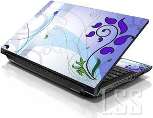 LSS 15 15.6 Inches Laptop Notebook Skin Sticker with 2 Wrist Pads - Reusable Cover Protector Vinyl Sticker Cover Decal Fits 13" - 16" - Abstract Pattern