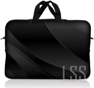 LSS 17 inch Laptop Sleeve Bag Carrying Case Pouch with Handle for 17.4" 17.3" 17" 16" Apple Macbook, GW, Acer, Asus, Dell, Hp, Sony, Toshiba, Twilight Gray Black