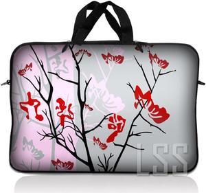 LSS 10.2 inch Laptop Sleeve Bag Carrying Case Pouch with Handle for 8" 8.9" 9" 10" 10.2" Apple Macbook, GW, Acer, Asus, Dell, Hp, Sony, Toshiba, Pink Gray