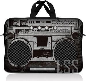 LSS 14.1 inch Laptop Sleeve Bag Carrying Case Pouch with Handle for 14" 14.1" Apple Macbook, GW, Acer, Asus, Dell, Hp, Sony, Toshiba, Cassette Player Design