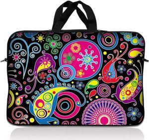 LSS 17 inch Laptop Sleeve Bag Carrying Case Pouch with Handle for 17.4" 17.3" 17" 16" Apple Macbook, GW, Acer, Asus, Dell, Hp, Sony, Toshiba, Art Design