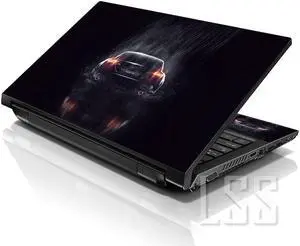 LSS 15 15.6 Inches Laptop Notebook Skin Sticker with 2 Wrist Pads - Reusable Cover Protector Vinyl Sticker Cover Decal Fits 13" - 16" - Audi Sports Car Pattern