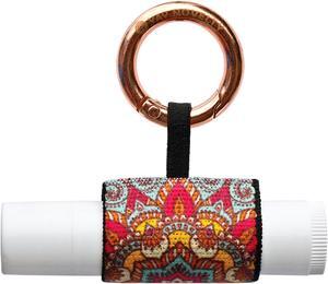 Chapstick Holder with Carabiner Keychain, Lipstick Holder, Lip Gloss Holder, Stylish Lip Balm Holder Keychain-Boho