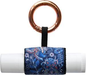 Chapstick Holder with Carabiner Keychain, Lipstick Holder, Lip Gloss Holder, Stylish Lip Balm Holder Keychain-Deco Paisley