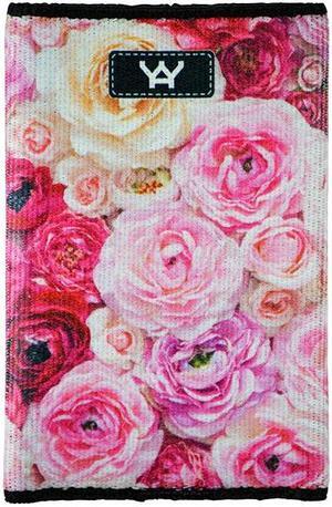 YaYwallet - Credit Card Holder, Slim Wallet, Credit Card Wallet, Wallet for front pocket or small purse, Minimalist Wallet -  Pink Roses