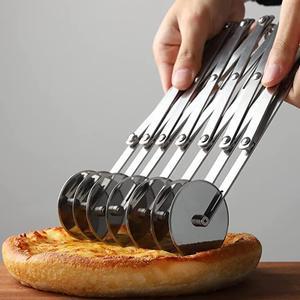 7 Wheel Stainless Steel Pastry Cutter,Expandable Pizza Slicer,Adjustable  Cutter Roller Cookie Dough Cutter Divider