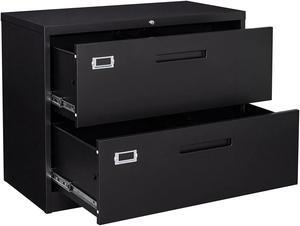 2 Drawer Lateral File Cabinet with Lock, Filing Cabinet for Home Office, Easy Assemble, Metal Storage File Cabinet for Hanging Files Letter/Legal/F4/A4 Size