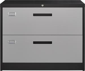 2 Drawer Lateral File Cabinet with Lock, Filing Cabinet for Home Office, Easy Assemble, Metal Storage File Cabinet for Hanging Files Letter/Legal/F4/A4 Size Black&Grey 2 Drawer Lateral File Cabinet with Lock, Filing Cabinet for Home Office, Easy Assemble, Metal Storage File Cabinet for Hanging Files Letter/Legal/F4/A4 Size Black&Grey
