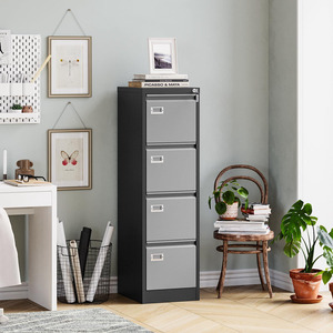 thumbnail image 2 of Marcree 4-Drawer Vertical File Cabinet – Locking Metal Filing Cabinet For Home Office (Black, 52.8" H) 2 of 6