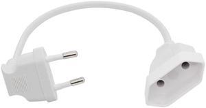 1PCS EU Power Adapter Cord,90 Degree Angled European Round 2Pin Male to Female Plug Power Cable For UPS PDU colourWhite
Cable length:3m